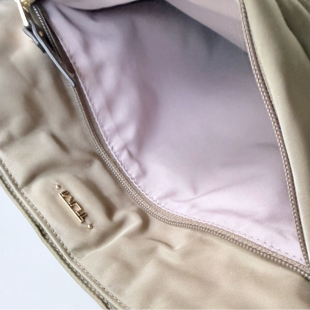 Tumi Voyageur Capri Crossbody Bag in Taupe / Beige / Khaki w/ Gold Hardware - Picture 9 of 16